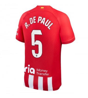 Atletico Madrid Rodrigo De Paul #5 Koszulka Podstawowych 2023-24 Krótki Rękaw